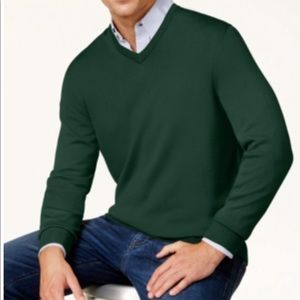 Club Room Men's SolidV-NeckMerinoWoolBlend Sweater
